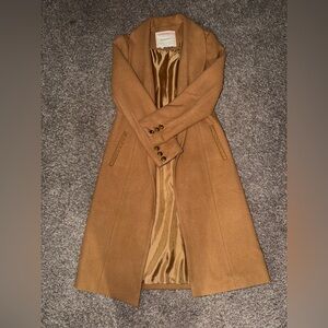 Anthropologie Cartonnier Wool Blend Trench Coat - Camel